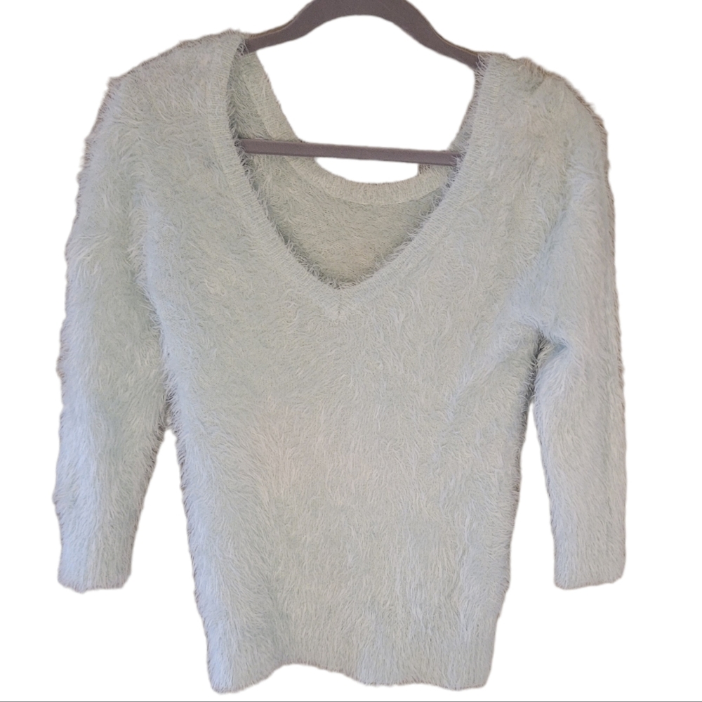 Almost famous shaggy mint green sweater. Size Large.